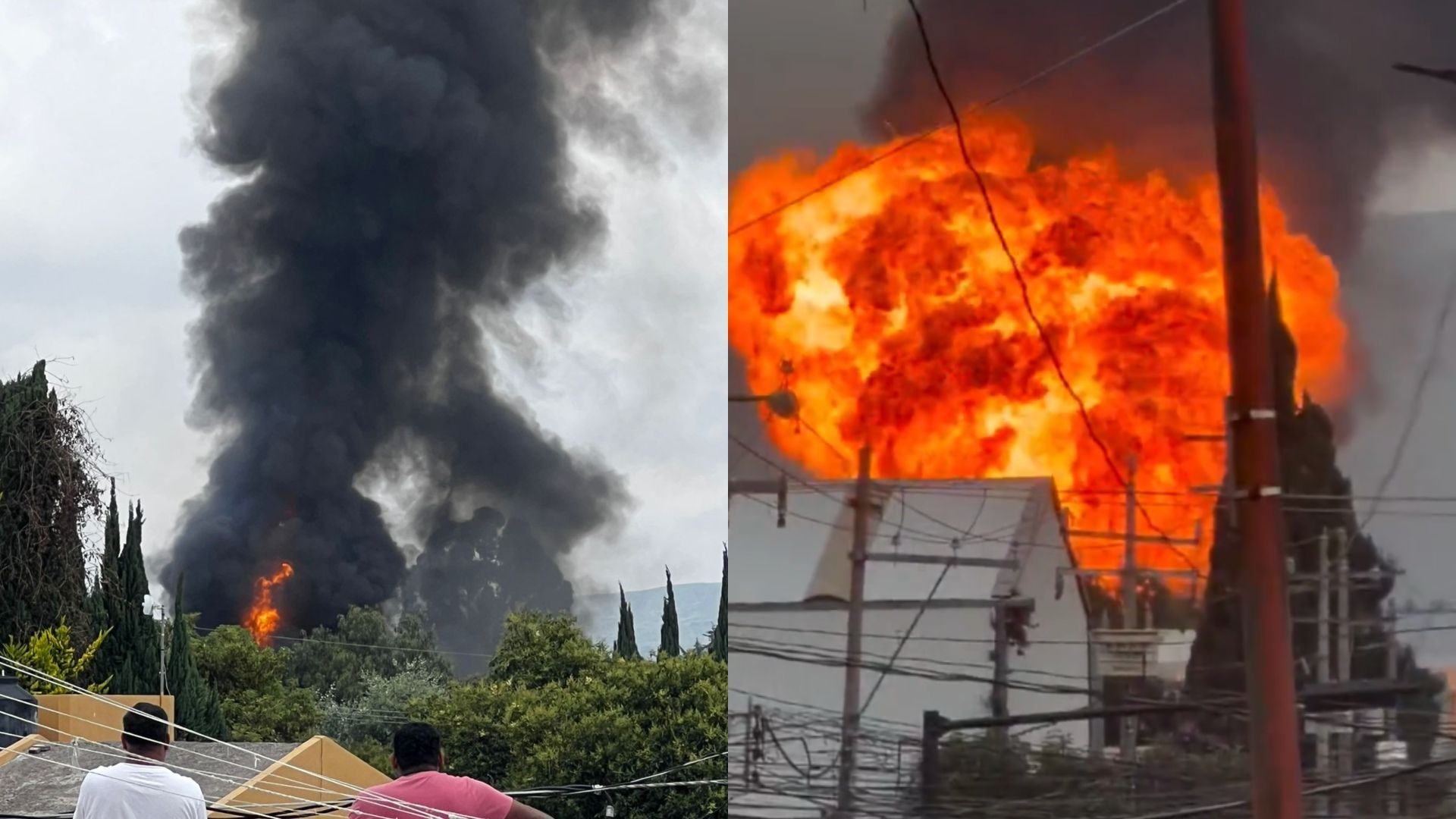 Incendio por explosión en Tepeaca, Puebla.